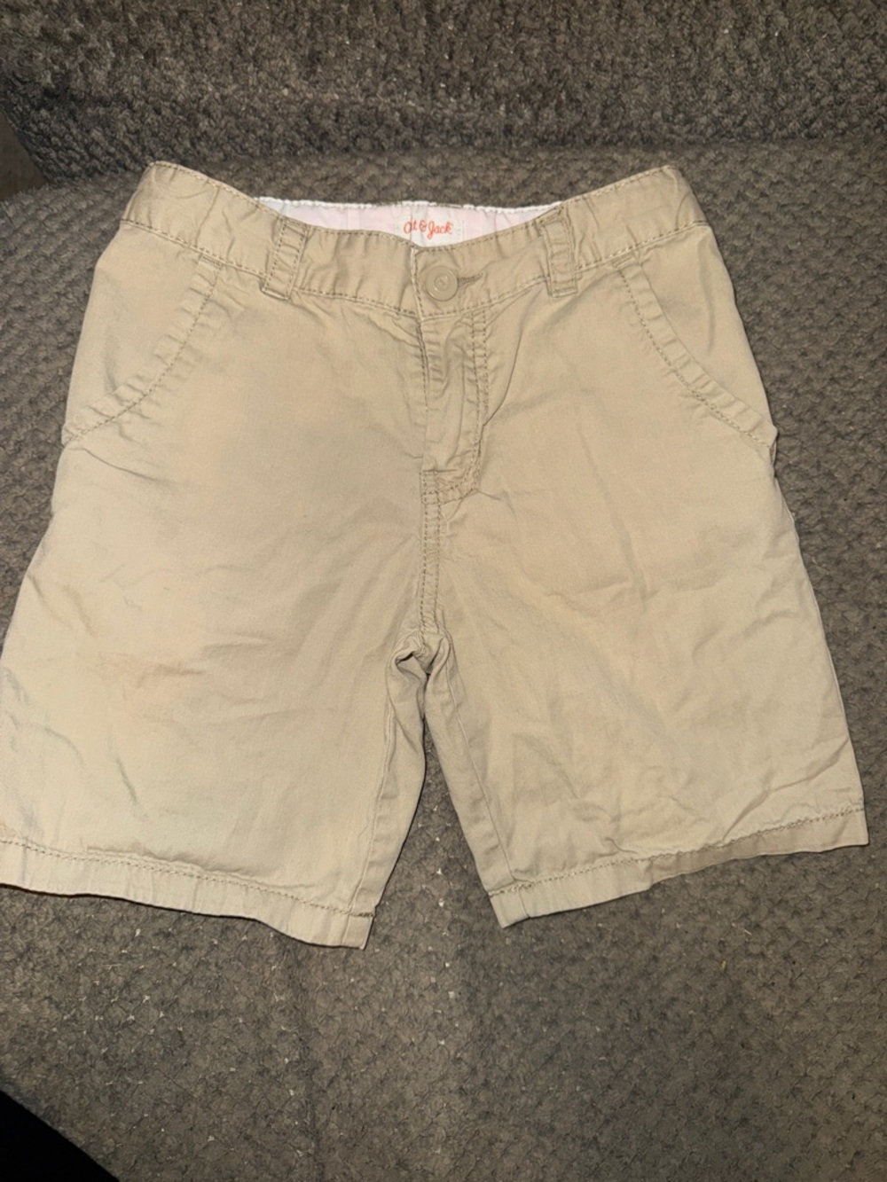 Cat & Jack Boys Tan Flat Front Shorts